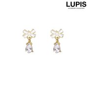 リボン×ドロップピアス