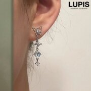 バタフライ×オーロラボールピアス