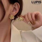 ボリュームメタルフラワーピアス