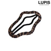 ニュアンスラインレオパード柄ぱっちんヘアピン