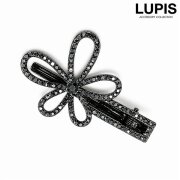 ダークストーンフラワーヘアクリップ