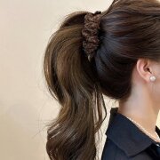 レオパード柄オーガンジーバナナクリップ
