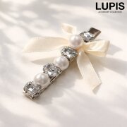 パール×ビジューリボンヘアクリップ