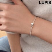 メタルハートスネークチェーンブレスレット