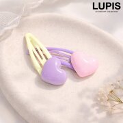 バイカラーハートぱっちんヘアピン