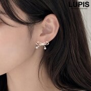 ドットリボンピアス