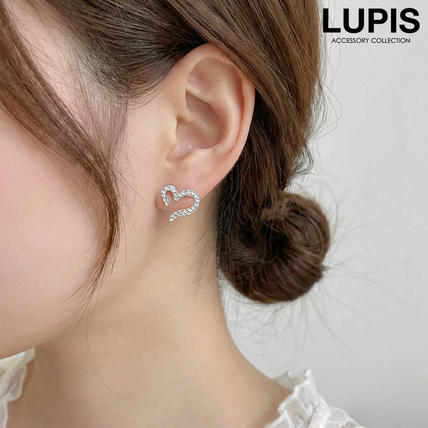 オープンハートキラキラピアス