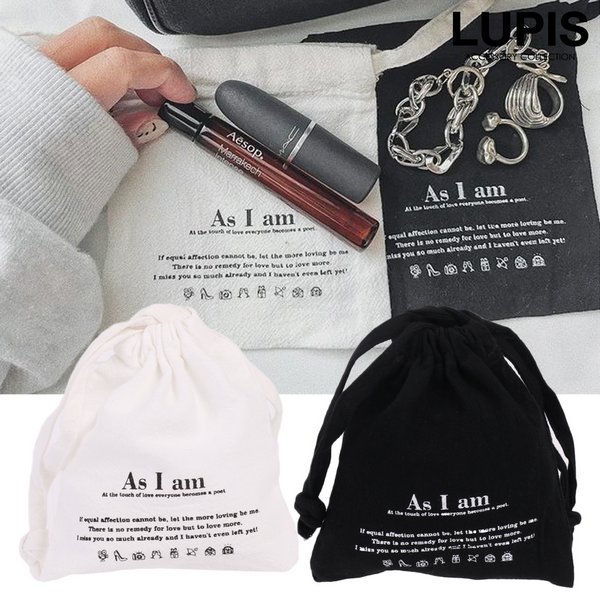 英字ロゴ巾着袋