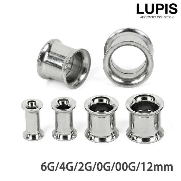 6G～12mm】ダブルフレアアイレットボディピアス/ボディピ/軟骨ピアス