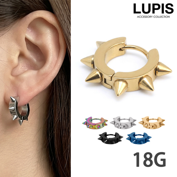 18G】ニードルリングフープピアス/ボディピ/軟骨ピアス/ジュエル