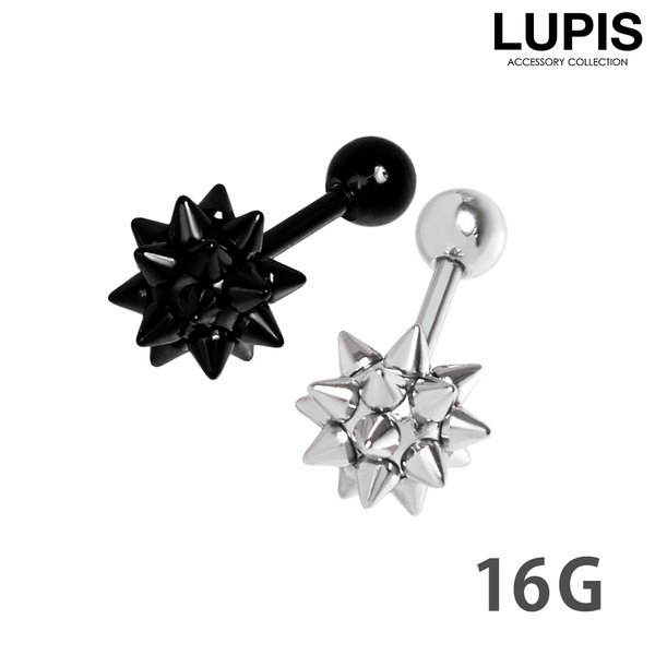 【16G】とげとげボールストレートバーベルボディピアス