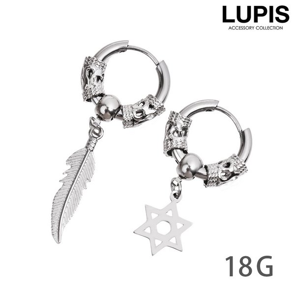 【18G】フェザー×ヘキサグラムリングボディピアス