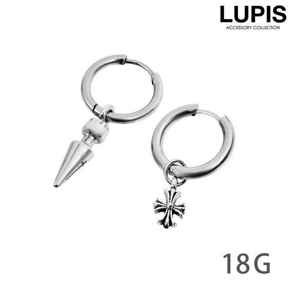 〖18G〗クロス×スパイクアンティークリングボディピアス