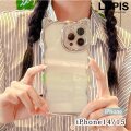 ウェーブライン猫耳iPhoneケース【iPhone14・iPhone15】