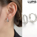 シルバーフープリングピアス