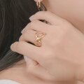 【金属アレルギー対応 316L】ツインループノットステンレスリング