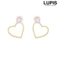 ハートフレームバックキャッチピアス