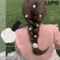 ホワイトローズプチヘアクリップ
