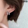 2連フープ風バックキャッチピアス