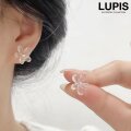 シンプルクリアフラワーピアス