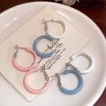 フラットカラーフープピアス