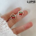 チェリー×パールフラワーピアス
