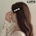 3連ハートベロア調ぱっちんヘアピン