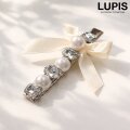 パール×ビジューリボンヘアクリップ