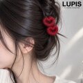 毛糸ハートヘアピン