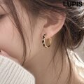 レオパード柄フープピアス