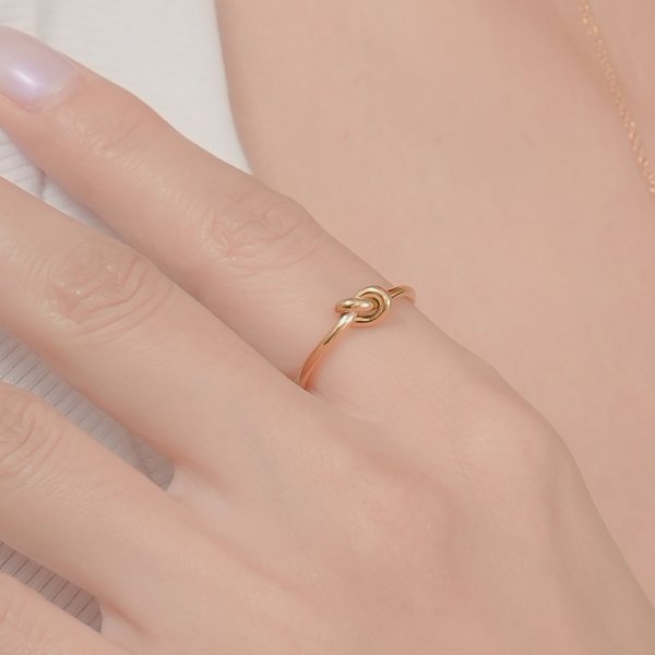 【金属アレルギー対応 316L】ノットステンレスリング