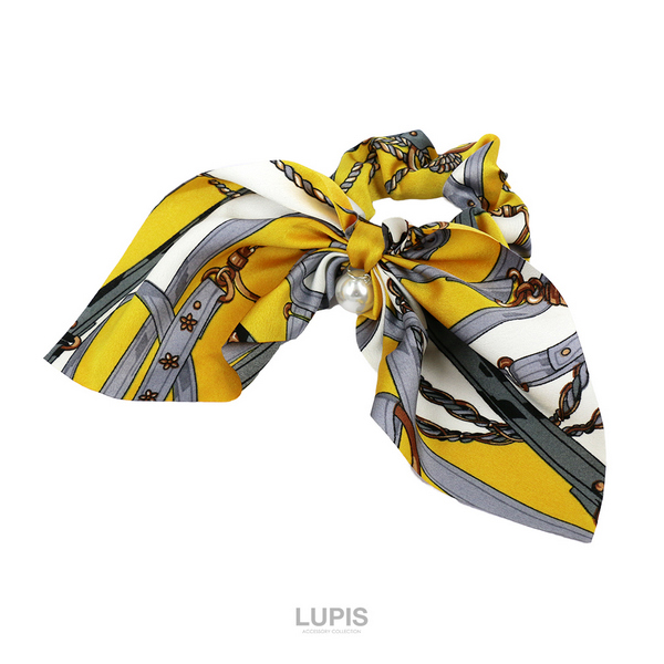 リボン×パールスカーフシュシュ