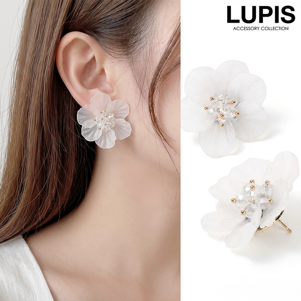 クリアビーズフラワーピアス | 激安ピアスの通販販売 - ルピス(LUPIS)