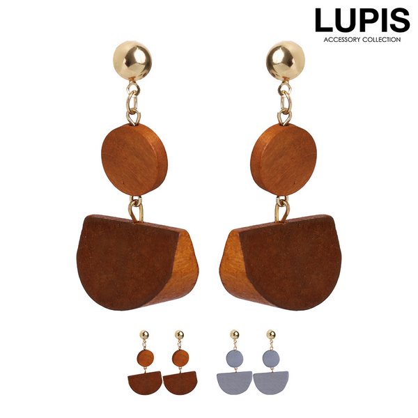 サークル×ボートウッドピアス