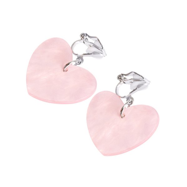 シェルハートプレートイヤリング