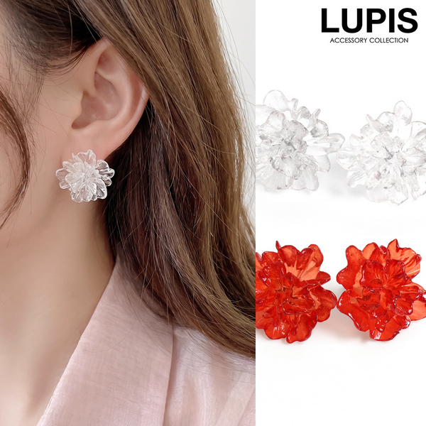 クリアフラワーピアス | 激安ピアスの通販販売 - ルピス(LUPIS)