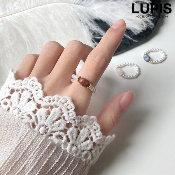 マーブルストーン×パールリング