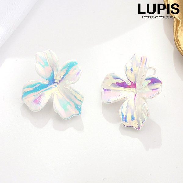 オーロラフラワーイヤリング 激安ピアスの通販販売 ルピス Lupis