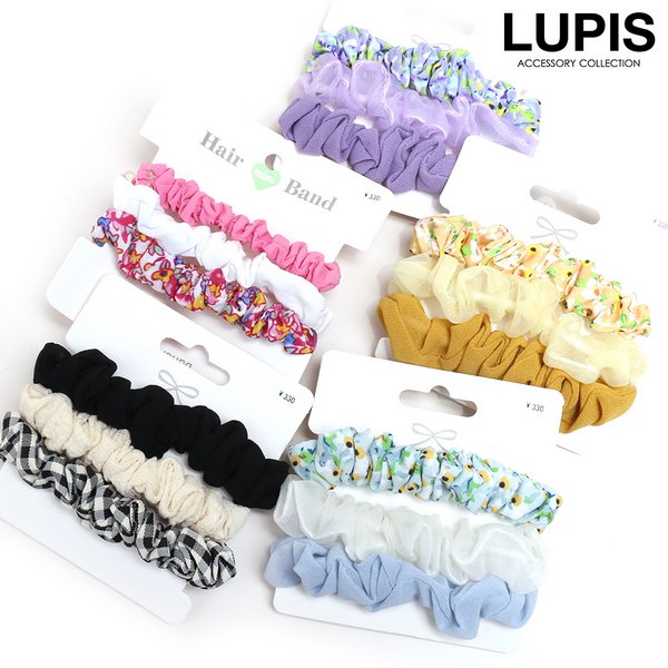 カラーシュシュヘアゴムセット