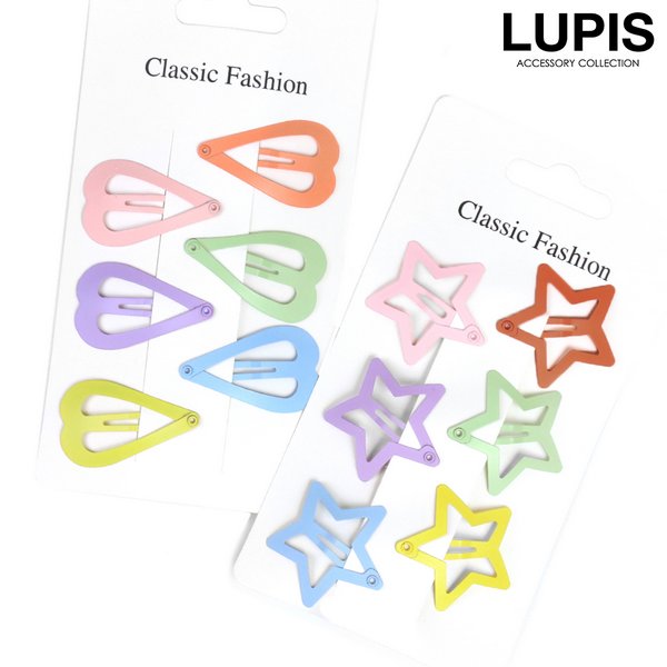 ハート×スターぱっちんヘアピンセット