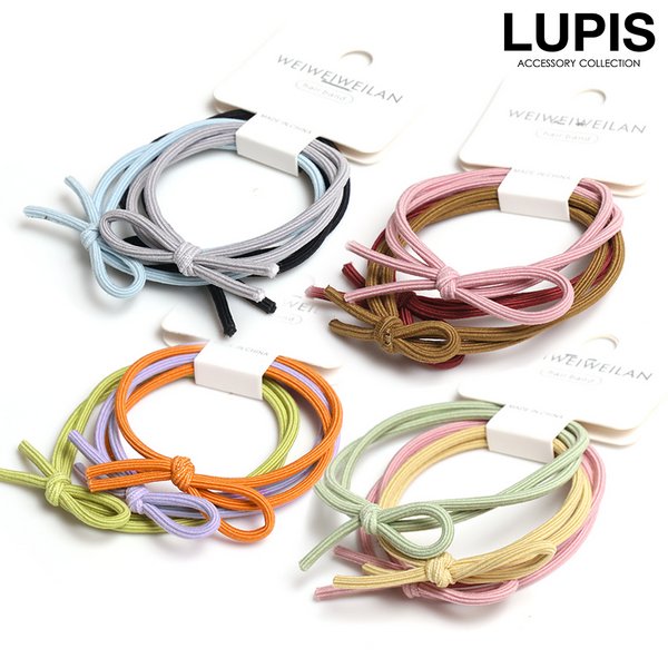 3カラー2連ヘアゴムセット-激安ヘアアクセサリーの通販販売-ルピス(LUPIS)