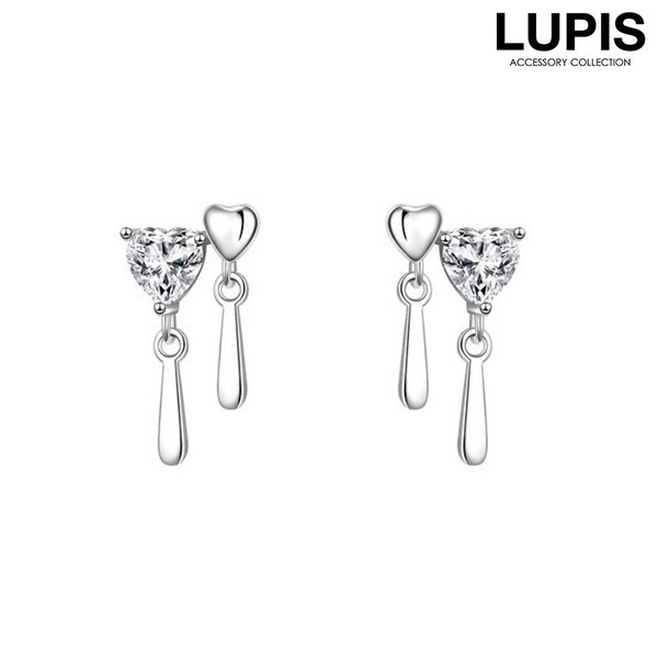 2連ハート×ドロップピアス