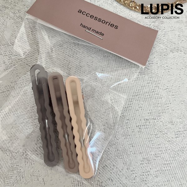 ウェーブラインヘアクリップセット