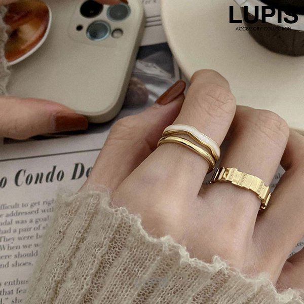 2連×ストーンメタルリング