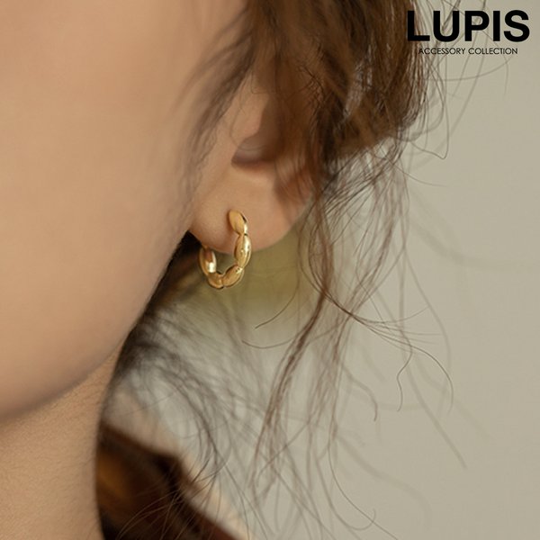 ぽこぽこメタルフープピアス