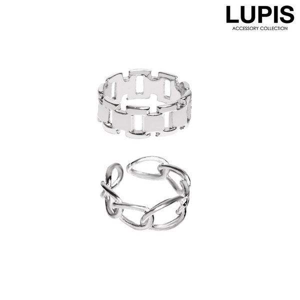 カジュアルメタルチェーンリング