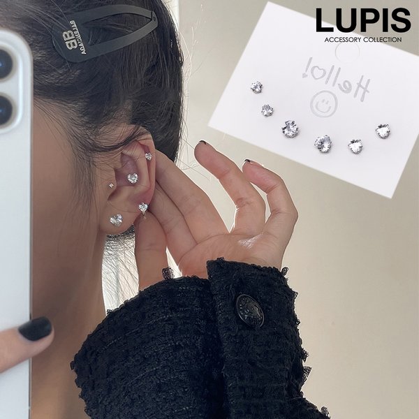 ハートジュエルピアスセット