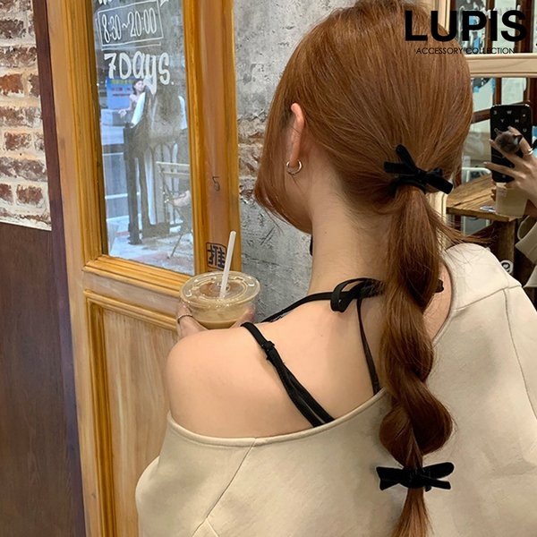 ベロアリボンヘアゴム