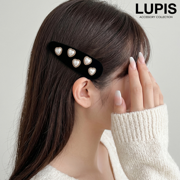 パールハートぱっちんヘアピン