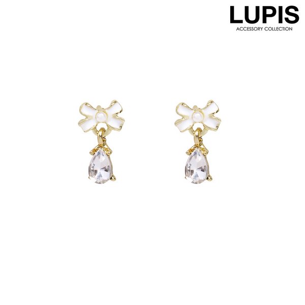 リボン×ドロップピアス